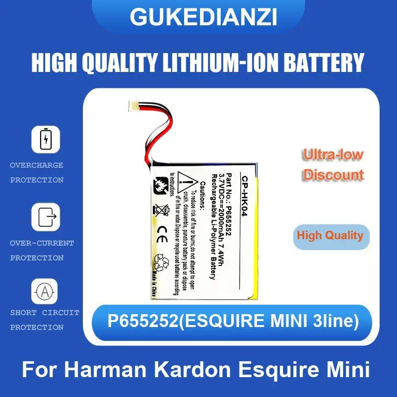 Battery For Harman Kardon Onyx studio 1 2 Esquire Mini GSP872693 03 Small Amber Speaker