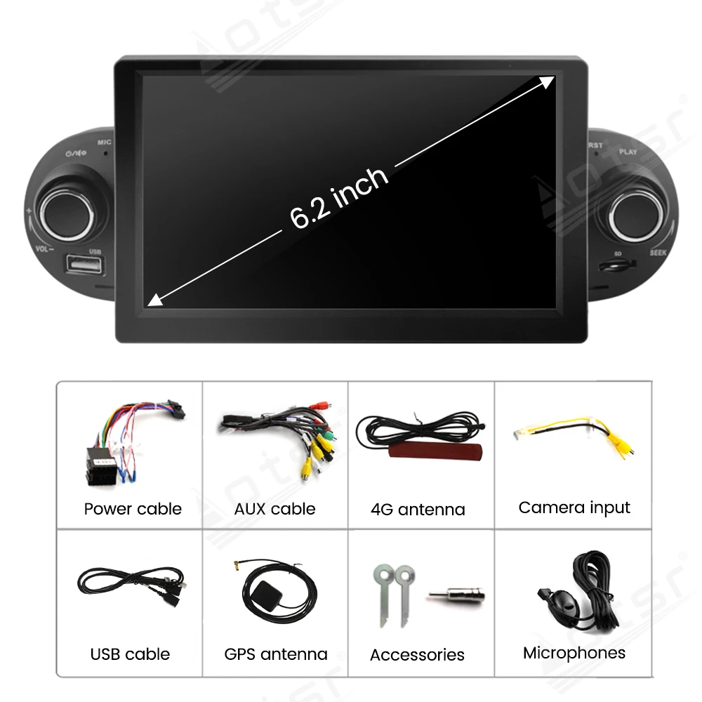 6.2 بوصة أندرويد 13 CarPlay راديو السيارة لفولكس واجن بيتل 2002-2012 شاشة تعمل باللمس مشغل وسائط متعددة نظام تحديد المواقع والملاحة رئيس وحدة BT #6