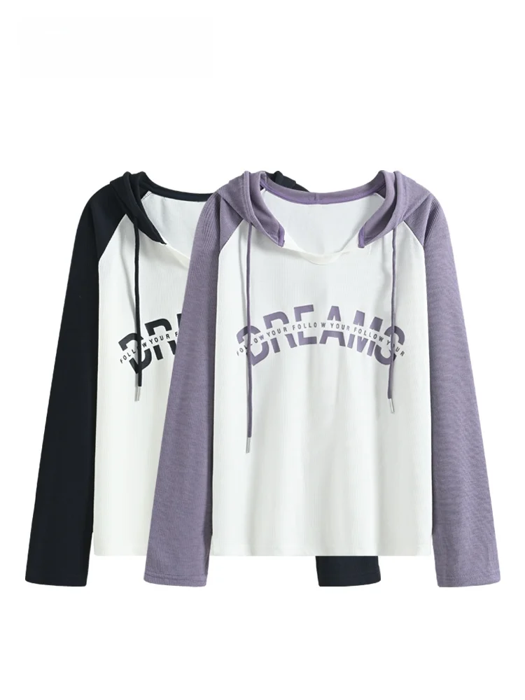 

Cara CLUB Толстовка большого размера Long Sve Женская модная осенняя одежда Personali Age Reduction New Top Street Sle Полиэстер ...