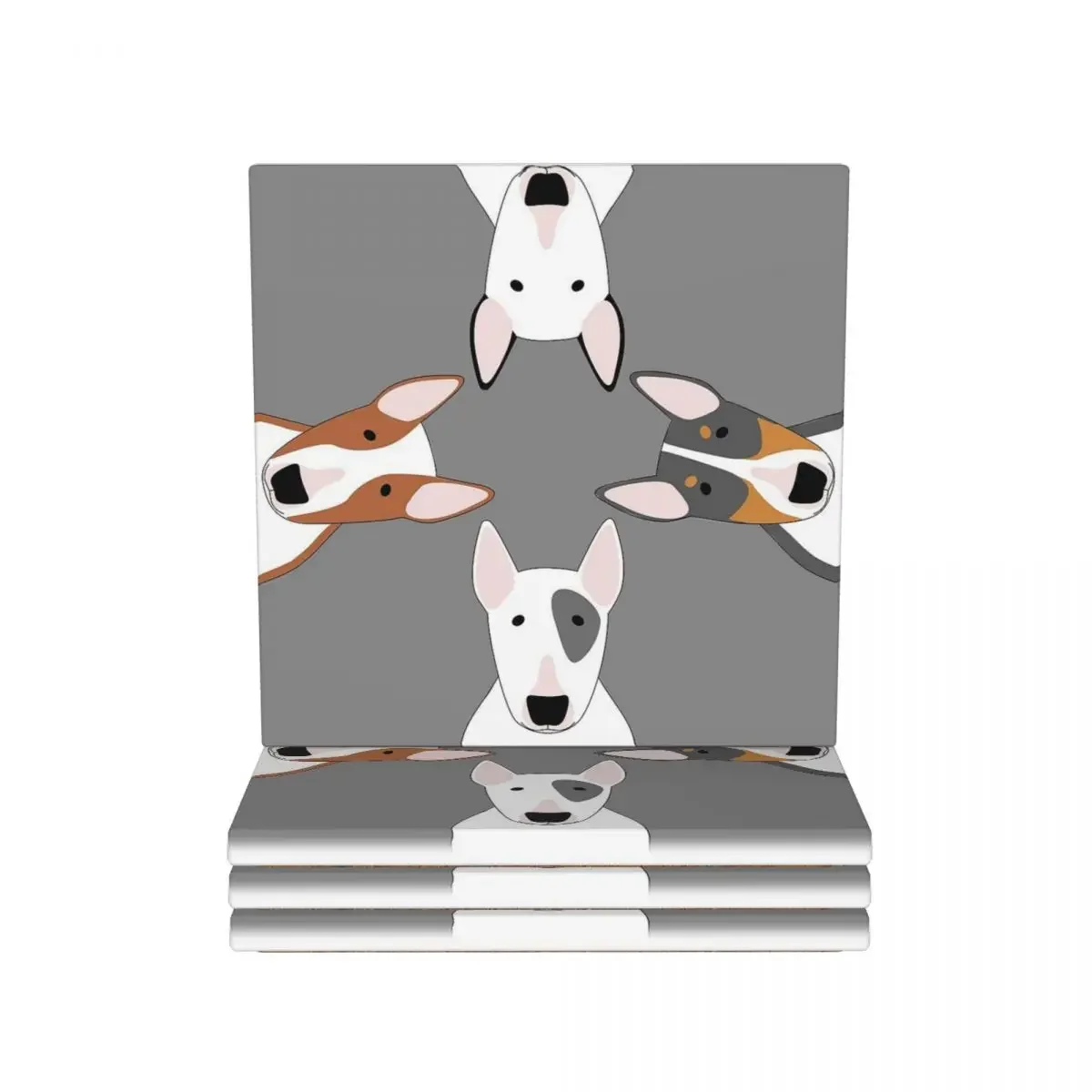 

Bull Terrier Squad Coaster Ceramics Baking Mat Table Decoration & Accessories Kitchen Placemats For Dinner Table Coffee Mat
