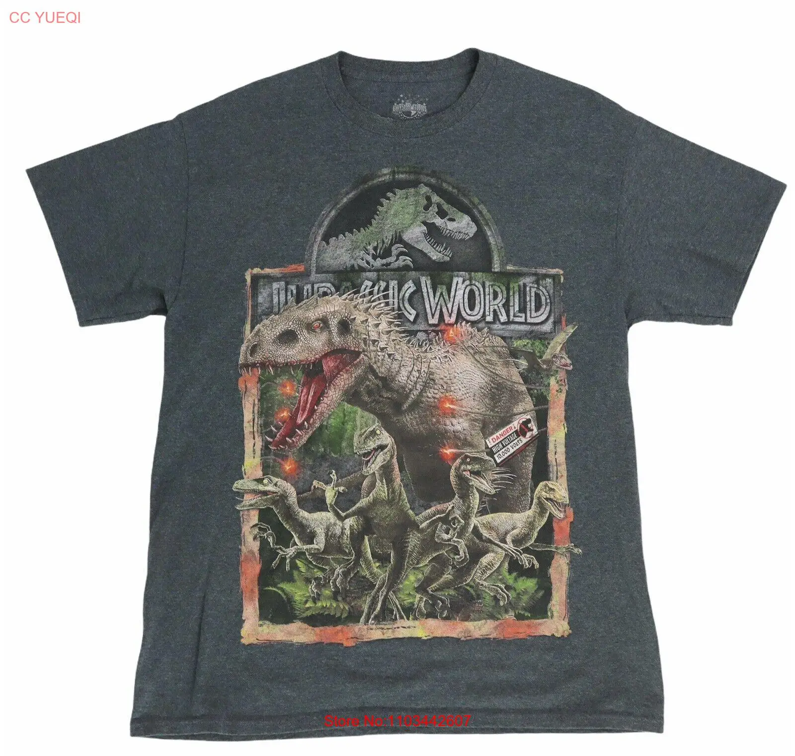 Jurassic World Indominus Rex Dinosaur Mens T-shirt Size Large