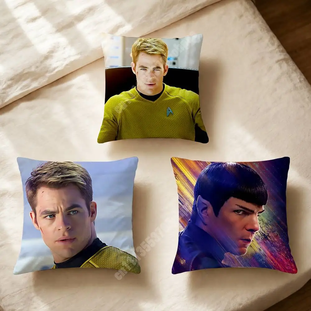 S-Star T-Trek Kirk Spock McCoy Pillow Cover Sofa Couch Cushion Case Creative Workspace Accent Home Decor