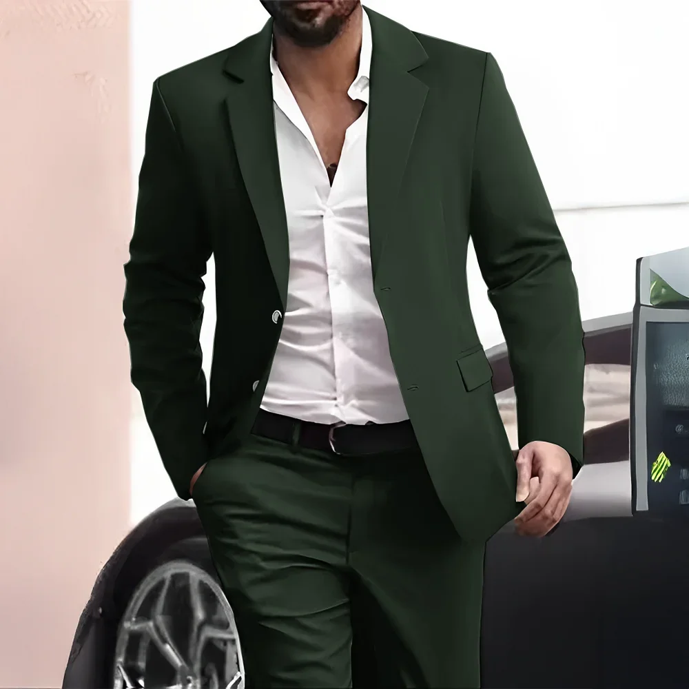 

Casual Business Solid Color Western-style Clothes Suit For Men Trendy In Spring 2025 Required Korean Style