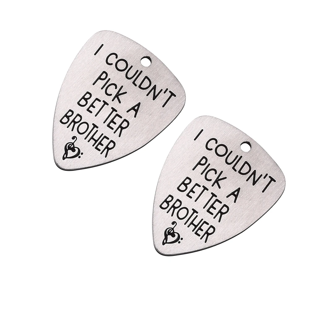 

2pcs Titanium Steel Guitar Picks Durable Lightweight Plectrum Shrapnel For Professional Use Replacement Gift Silver