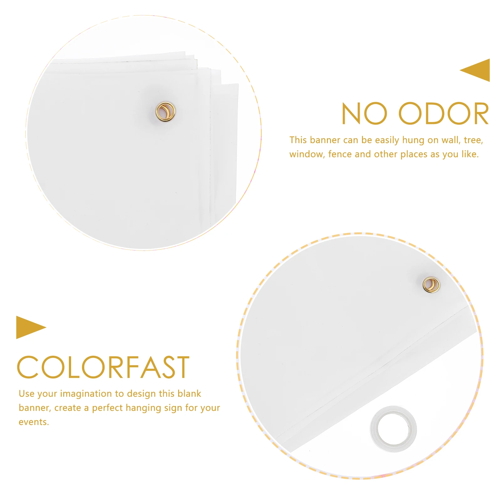 

Large Blank Banner Sign Hanging Diy Customizable Premium Polyester For Wedding Birthday Festival Indoor Outdoor