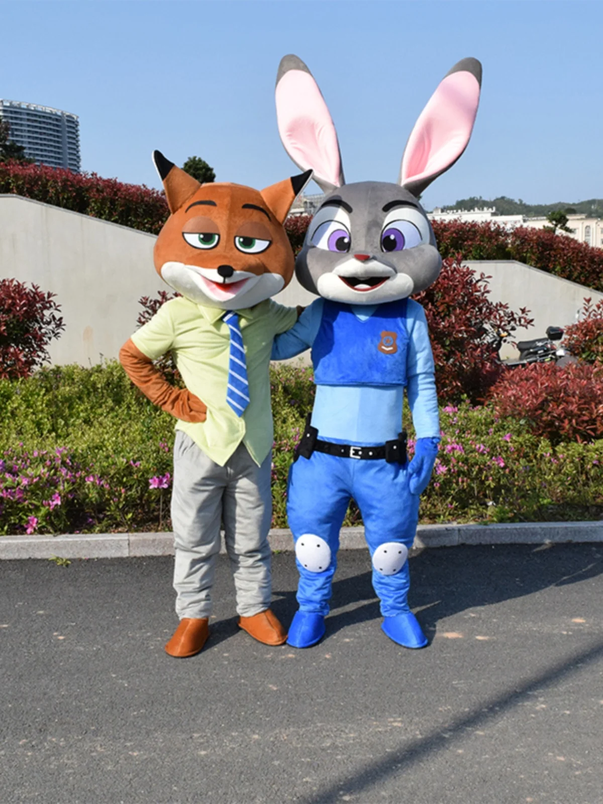 Zootopia أرنب جودي الثعلب نيك الكسل شخصية كرتونية زي التميمة فستان بتصميم حالم حفلة تأثيري الحيوان ميكي ماوس ديزني الكبار