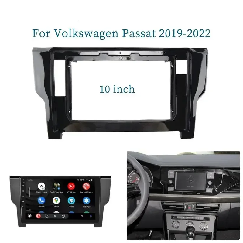 

For Volkswagen Passat 2019-2022 10 Inch Car Frame Fascia Adapter Android Radio Audio Dash Fitting Panel Kit