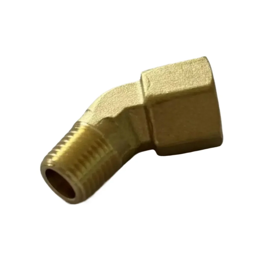 Round 1/8" 1/4" 3/8" NPT Female To Male 45 Degree Elbow Brass Block Pipe Fitting Coupler Connector Water Gas Fuel