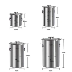 12L/20L/35L/60L DIY ev distile Moonshine hala paslanmaz çelik kazan beyaz ruhları saf su alkol yağ şarap demleme kiti