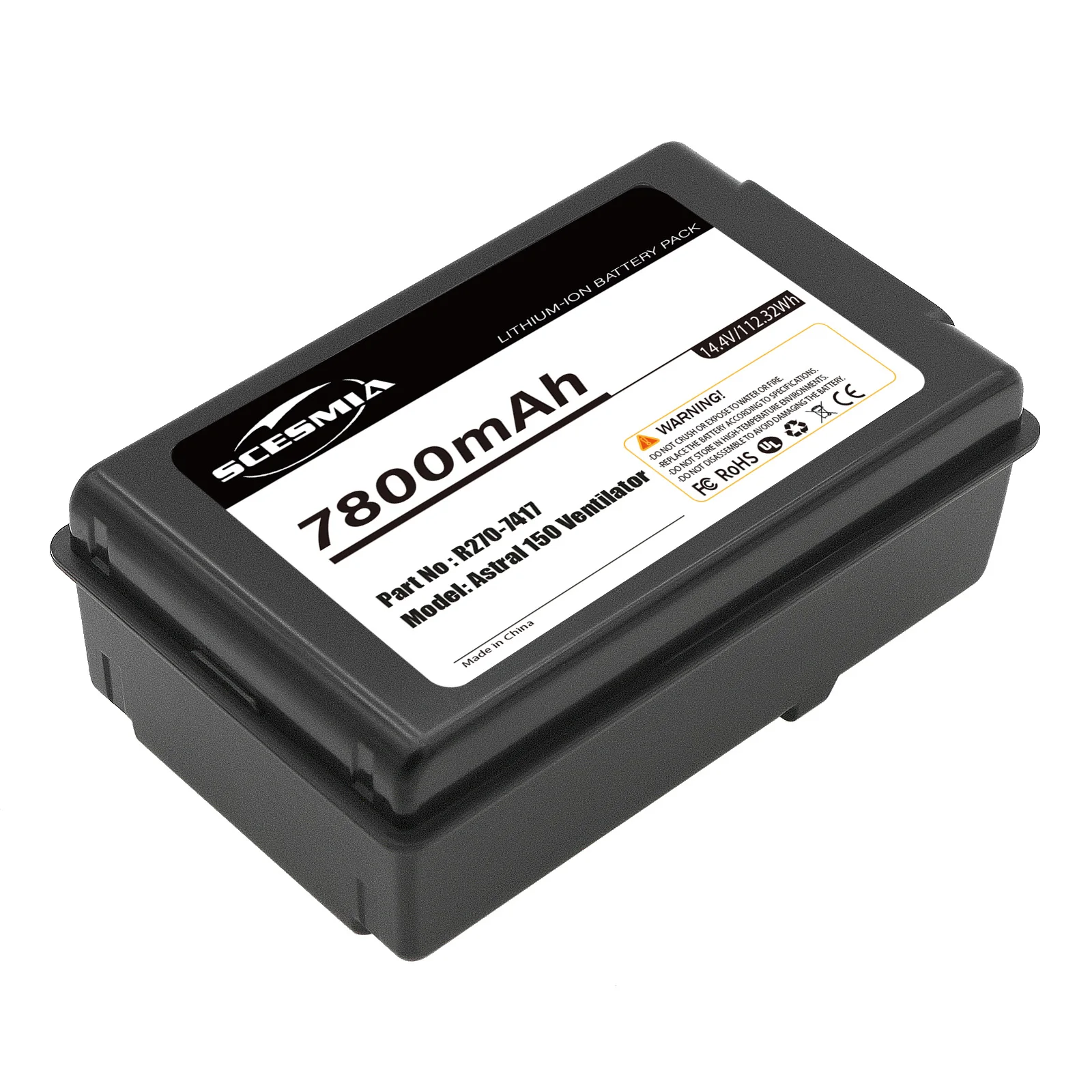 14.4V 7800mAh Medical Battery R270-7417 R270-366/1 for ResMed Astral 150 Ventilator Ultralife  +Toolkit