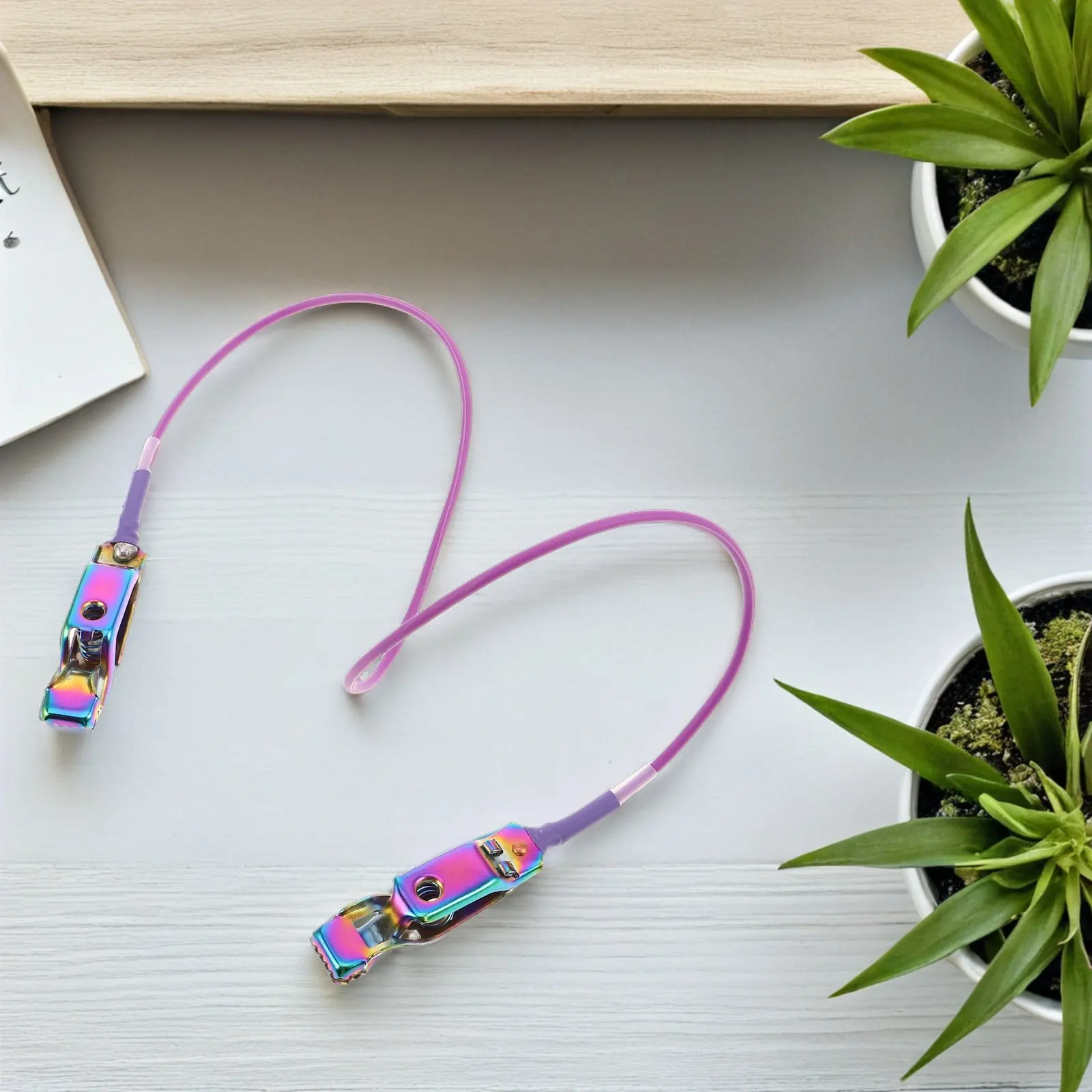 

Fencing Foil Cord Blue Mask Connector Stainless Steel Clamp Stable Signal Transmission Training Competition Epee Foil Cable