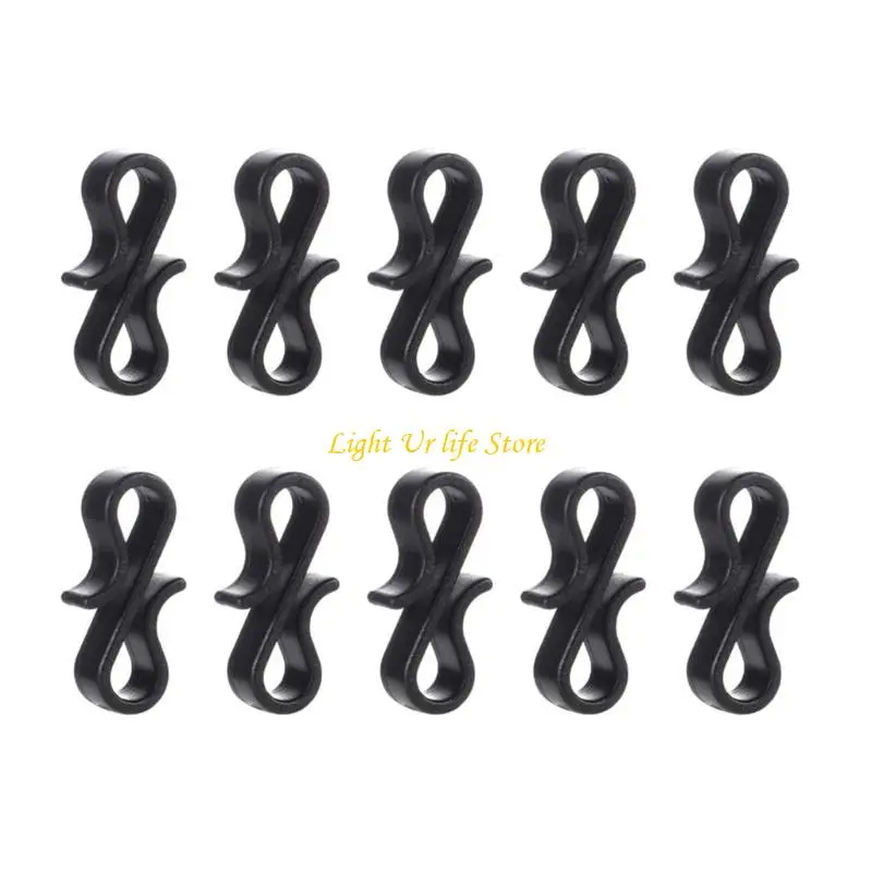 63HA 10/50Pcs Outdoor Gutter Hooks Plastic Reusable S Hooks Outdoor Light Clips Wedding Christmas Tree Home Decoration Hooks