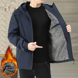 New Fashion Fleece Hooded Winter Jacket Men Thick Warm Mens Winter Coat Windproof Slim Bomber Parka Jackets Windbreaker Parkas