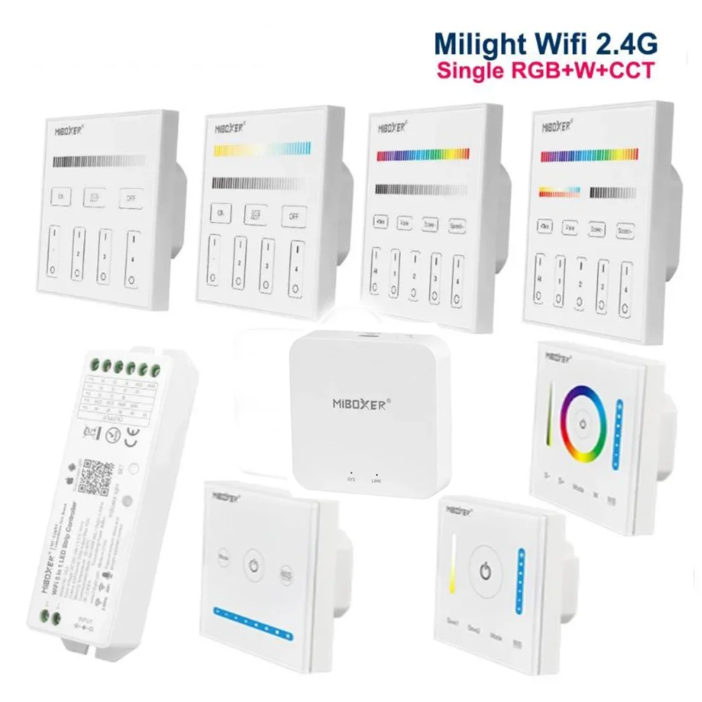 Milight Miboxer Smart Controller WL5 WL-Box1 T1 T2 T3 T4 P1 P2 P3 RF 2.4G 5in1 WIFI Voice For Single Color CCT RGB RGBW Wireless