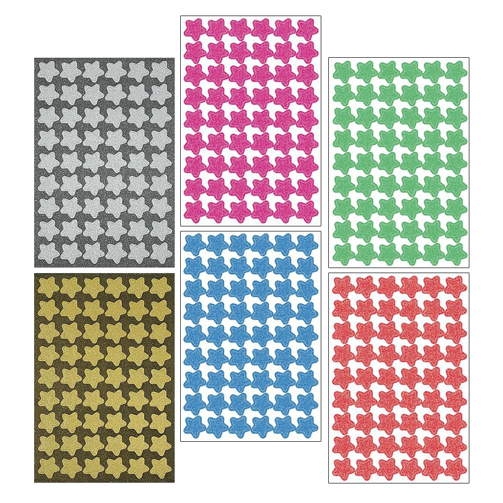 

Star Stickers Mini Rating Movie Small Self Adhesive Holographic Incentive 6 Sheets Vibrant Colors Reward Kids Creative School