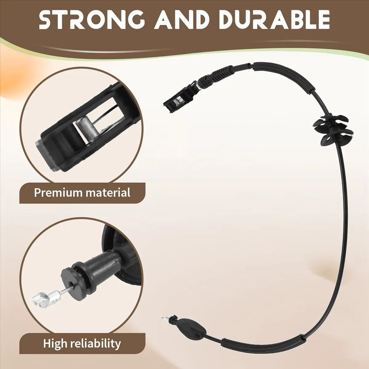 #60F Automotive Parts & Accessories,Front Door Latch Release Cable For Ford F-150 2015-2020 (Black)