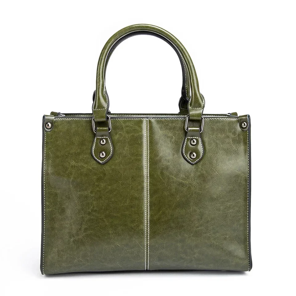 Borsa a tracolla Casual in pelle di vacchetta da donna d'affari, borsa a tracolla alla moda Versatile Tote in stile retrò per donna