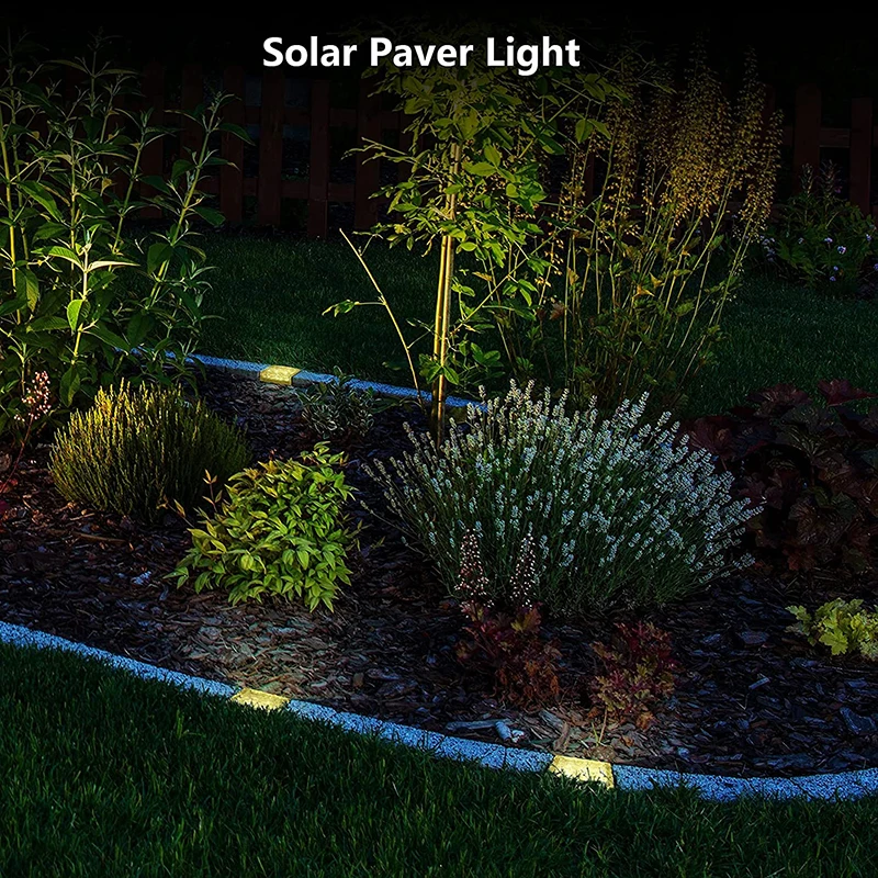 Warm White IP68 Waterproof LED Solar Ice Cube Light Crystal Brick Outdoor Landscape Lights for Road Decoration