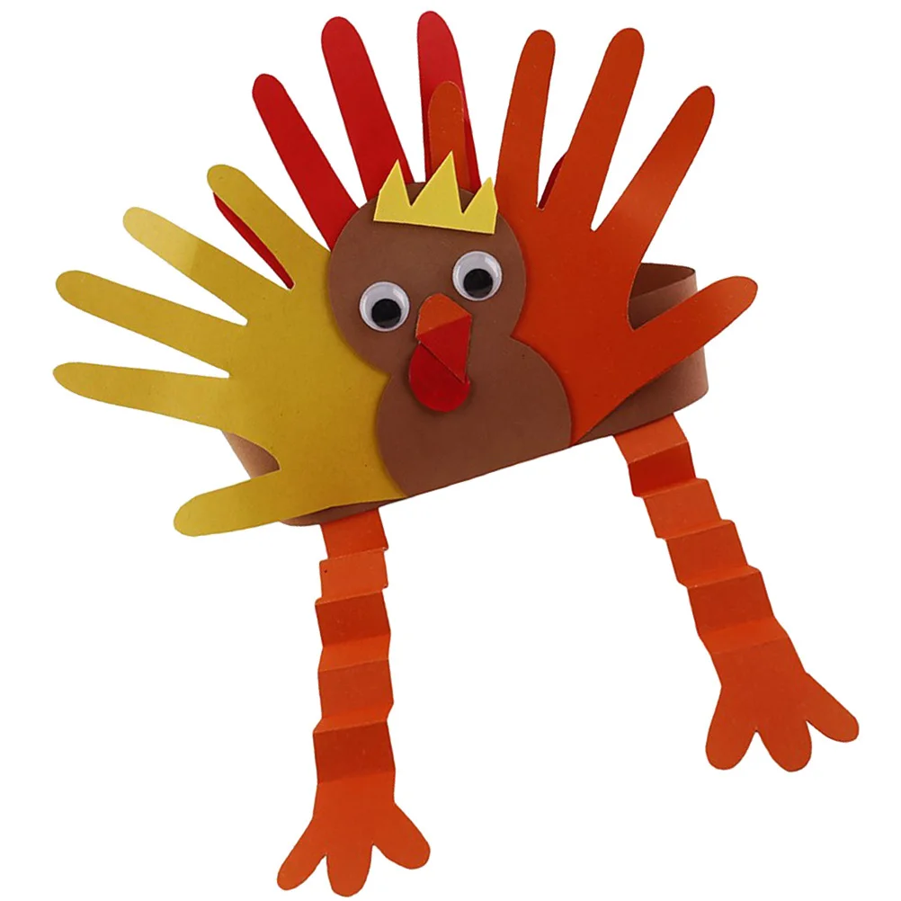 Kinderkalkoenhoed One Size Fits Most Rekbare Comfortabele Stof Thanksgiving Decoratie Uniek Ontwerp Kalkoenhoed voor kinderen