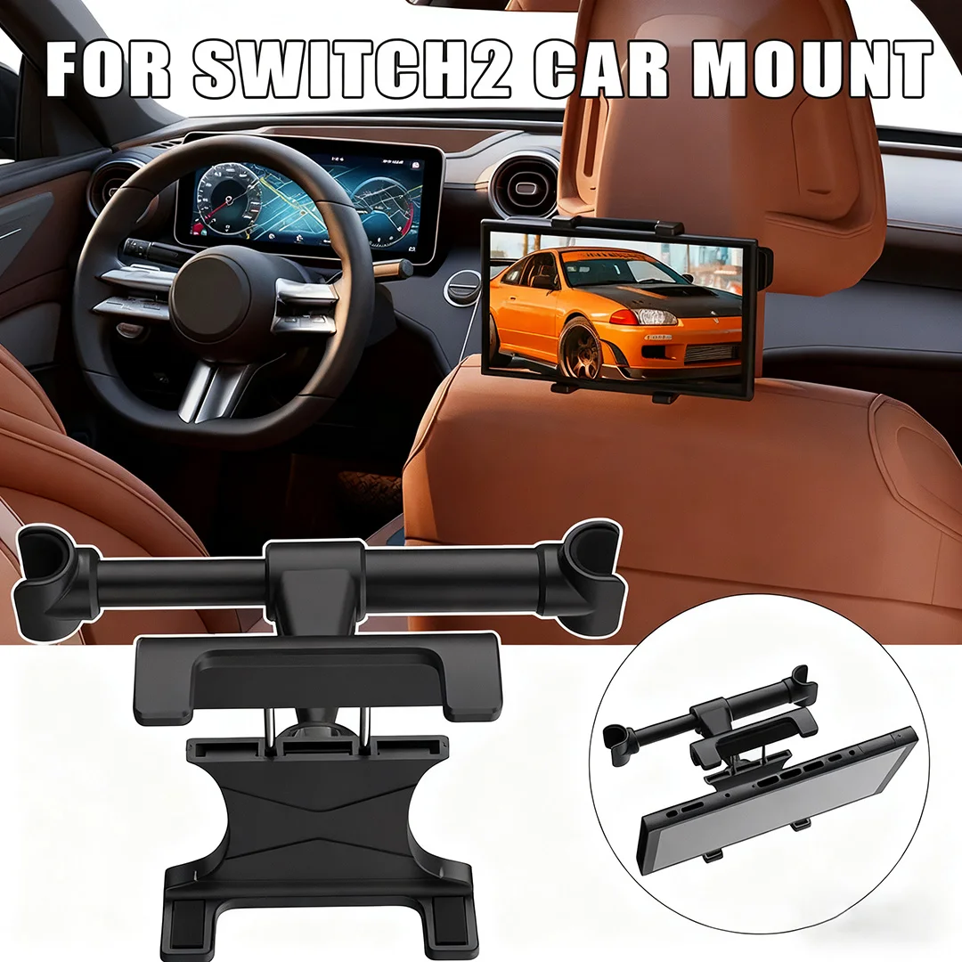 

Car Rear Seat Entertainment Accessory Game Console Holder Adjustable Car Headrest Holder For Nintendo Switch 2