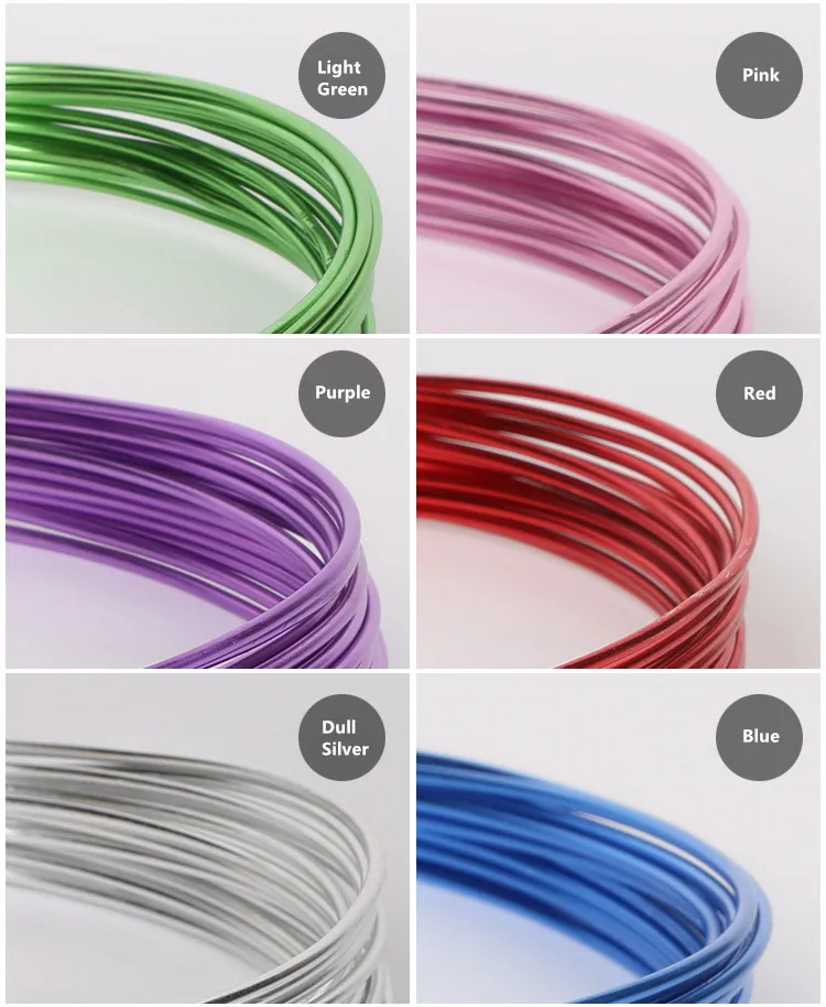 10-18 Gauge Aluminium Draht Eloxiert Schmuck Handwerk Machen Perlen Floral Farbige Aluminium Handwerk Draht – Detail 4