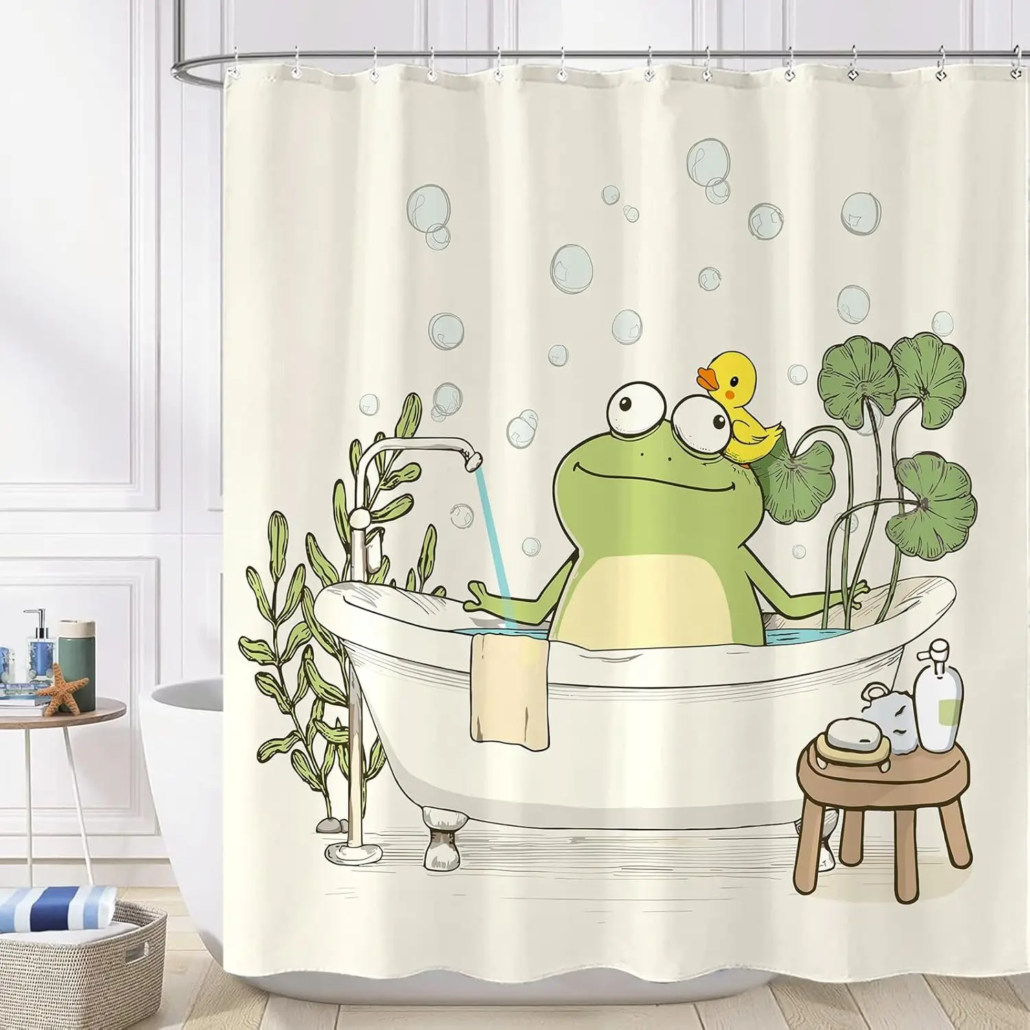 

Frog Shower Curtain Funny Funny Decorative Shower Curtains for Bathroom Cute Shower Curtain Set with