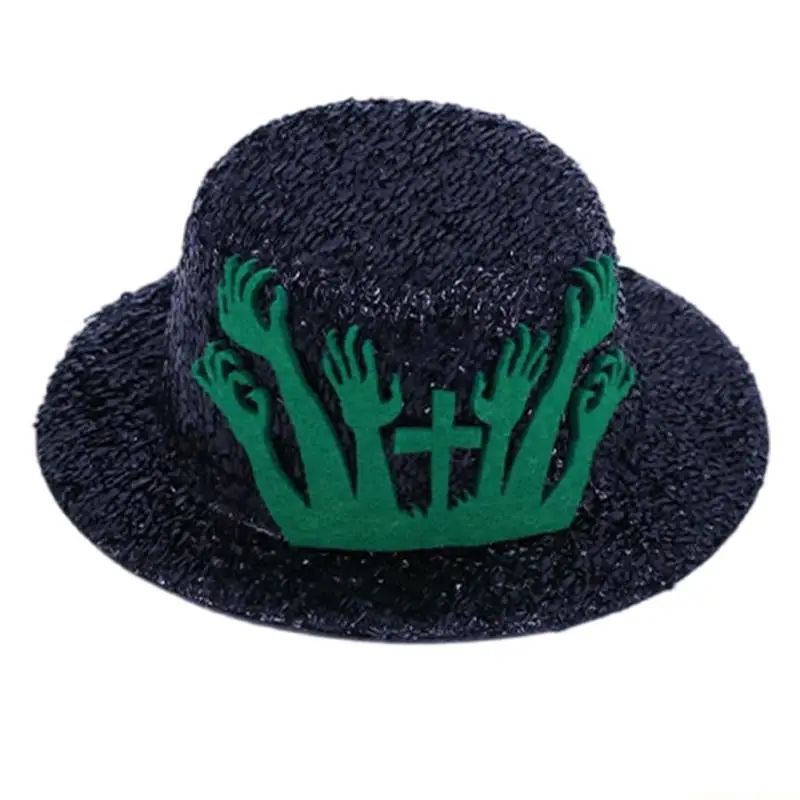 31BF Tear Resistant Felted Hair Clip Hat Halloween Decoration Hat Durability Hat