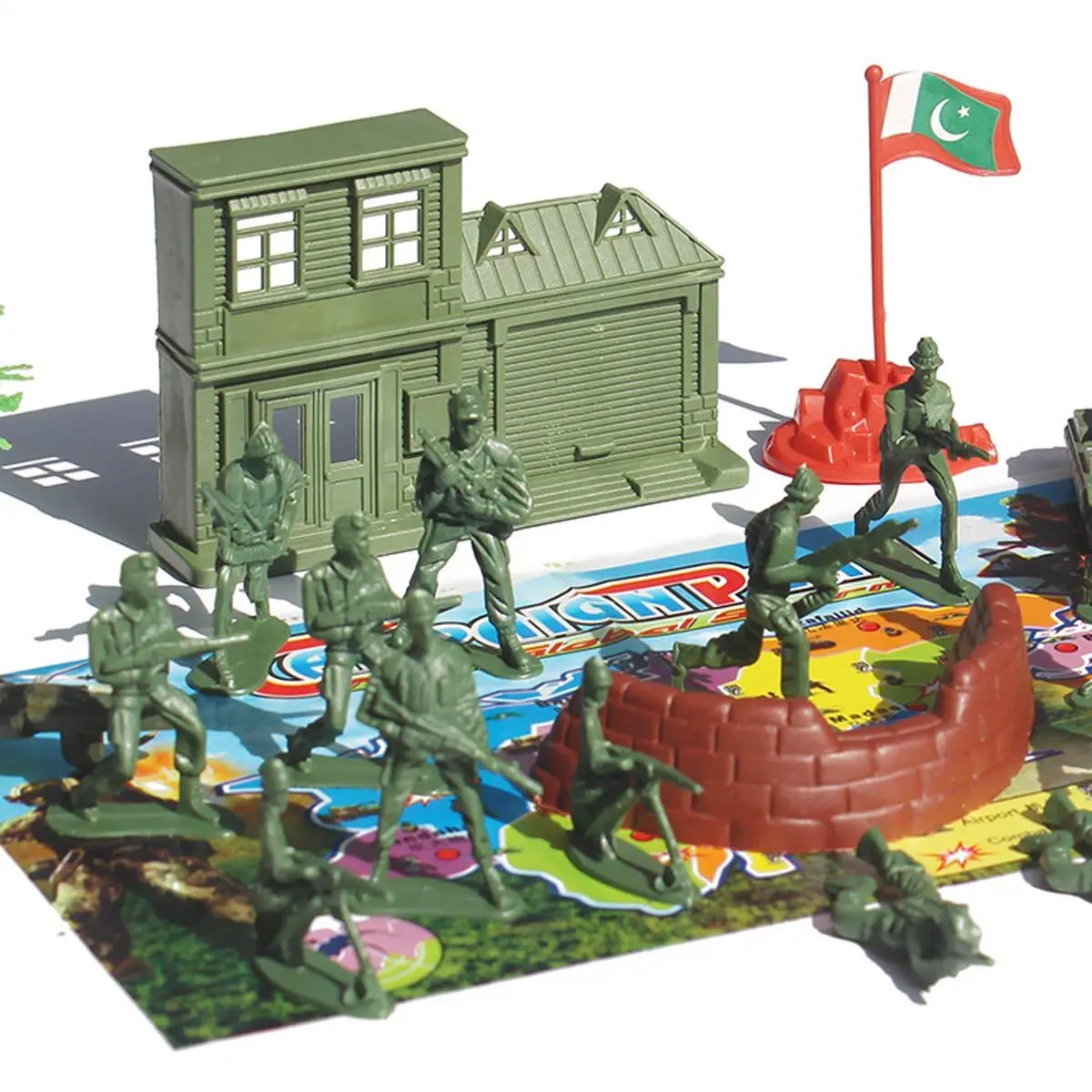 

21Pcs Military Soldier Set Plastic Figures for Children's Pretend Games Imaginative Sand Table Mini Army Accessory