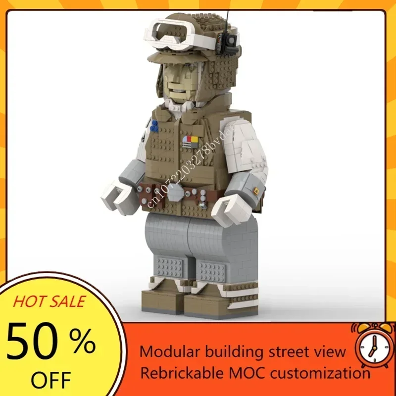 MOC Space Battle Helmets Series Hoth Rebel Mega Figure Model Custom Puzzle Technology   Creative Assembly Toys Kids Gifts