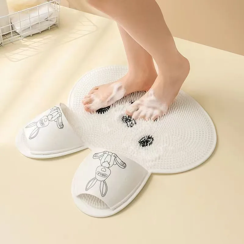 

Silicone Foot Scrubber Mat Bathroom Anti Slip Massage Pad Skin Removal Exfoliating Shower Mat Non Slip Bath Home Spa Pedicure