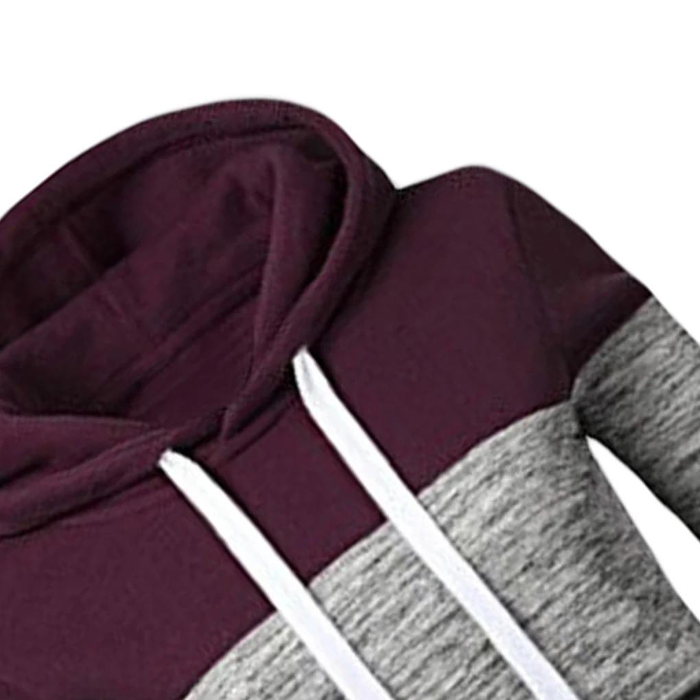 Felpe con cappuccio da donna e ragazza con coulisse Felpe con cappuccio con tasca patchwork Felpa con cappuccio