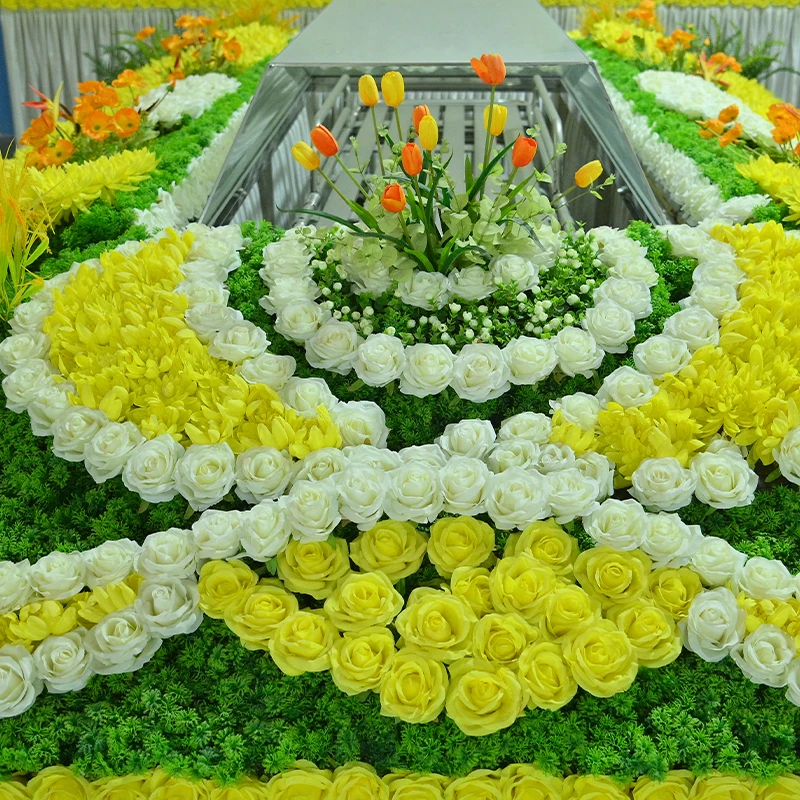 Customized Premium Quality Funeral Floral Tribute Platform for Respectful Viewing Ceremony Funeral Platform High End