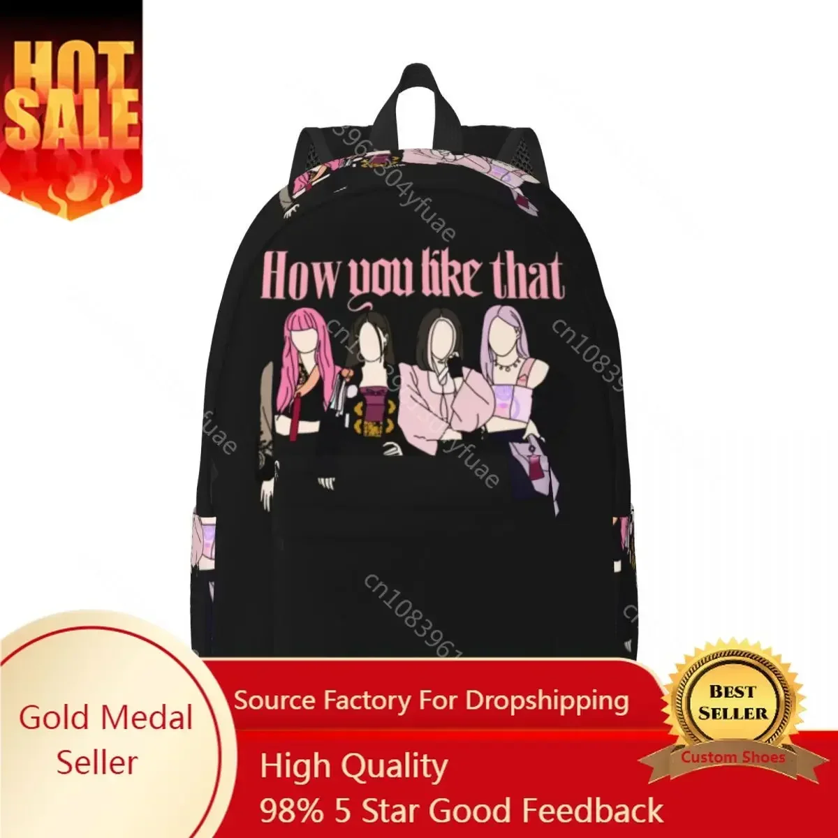 Fashion Black Backpack Pink Cute Cartoon Kawaii Backpacks Female Outdoor Style Soft School Bags Colorful Rucksack