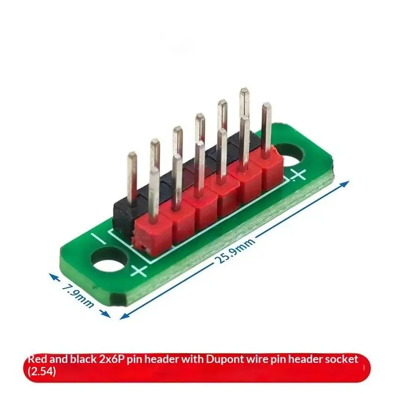 2.54mm 5P/6P Terminal Board 1/5Pcs 2-Row Pin Distribution Wire Transfer Board for Custom Electronic Device Assembly