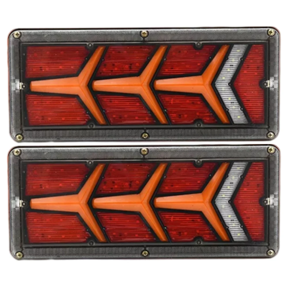 

24V 2Pcs LED Dynamic Tail Lights Rear Stop Brake Light Indicator Signal Lamp Daytime Running Light For Cars Trailers Trucks