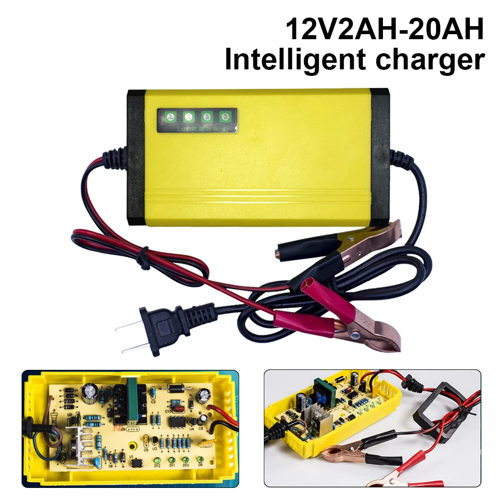 

220V Power Puls Repair Charger Car Battery Charger 12V 2A LED Display Moto Truck Battery Charger Wet Dry Lead Acid Battery