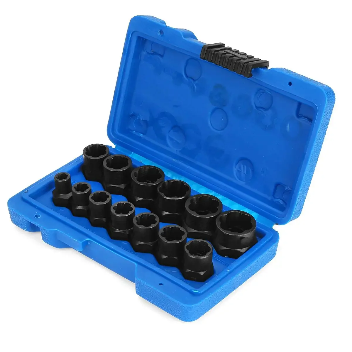 13Pcs Impact Damaged Bolt Nut Screw Remover Extractor Socket Tool Kit Removal Set Bolt Nut Screw Removal Socket Wrench 3/8