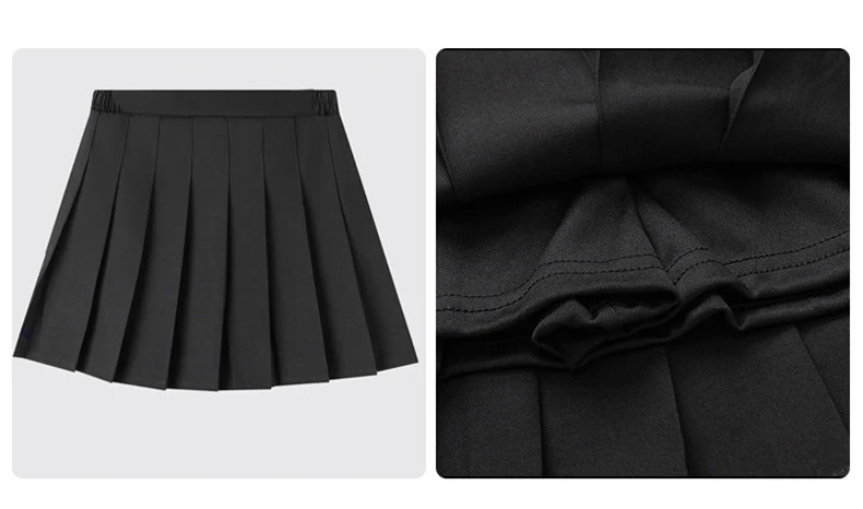 Modischer Preppy-Mädchen-Plissee-Rock mit Sicherheitsshorts, Kinder-A-Linien-Plissee-Minirock für Mädchen, einteilige karierte Kleidung – Detail 2