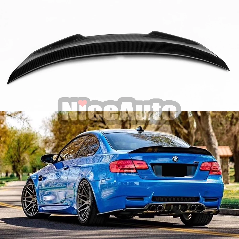 Alerón de fibra de carbono Real estilo PSM para BMW Serie 3 Coupe 320i 325i 328i 330i 2007 - 2012 E92 accesorios de coche de ala trasera de maletero