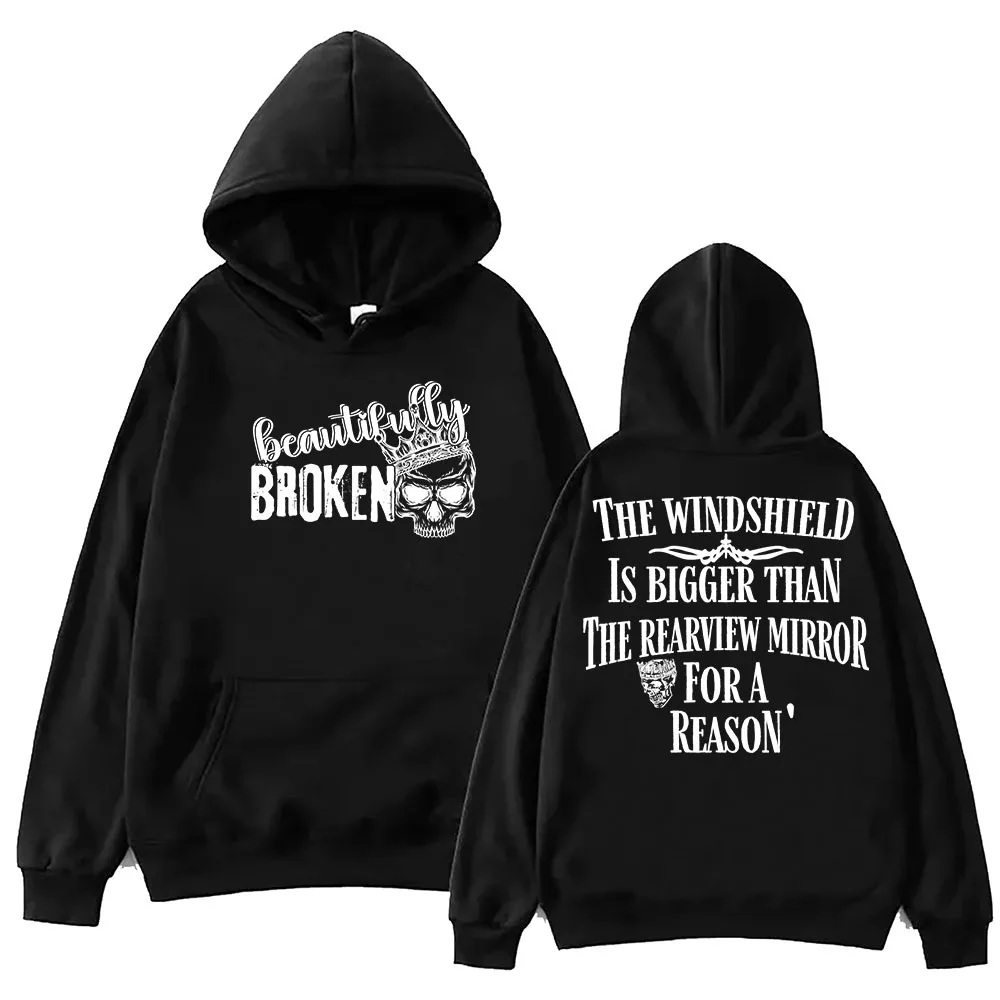 Jelly Roll Beautifully Broken Tour Hoodie Unisex Harajuku Singer Graphic Printing Sweatshirts for Fans Autumn Winter Fleece Top