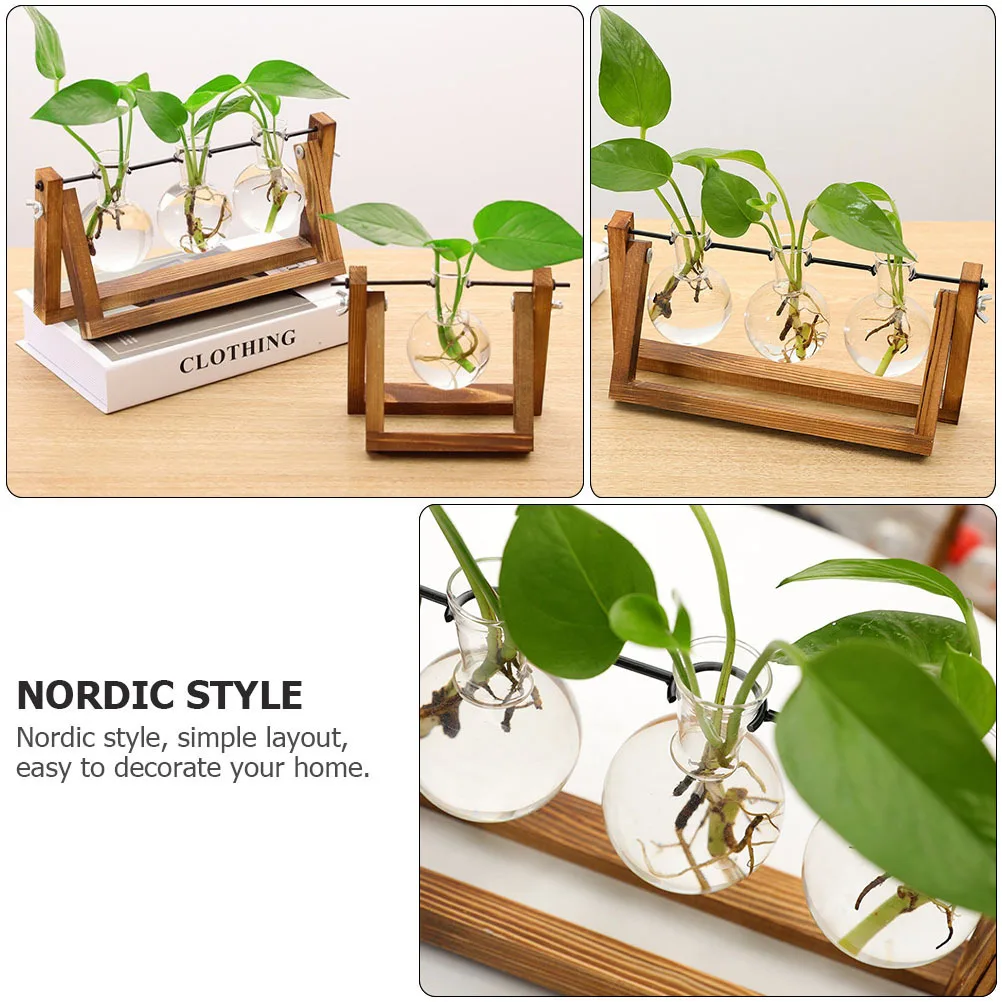 

1Pcs Simple Glass Vase Green Plant Container Desktop Planter Household Decoration Flower Arrangement Hydroponic