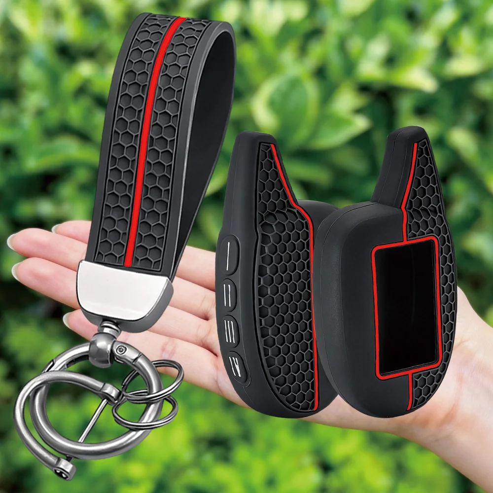 New Fashion M7/M8/M9 Silicone Key Case for Scher-khan Magicar 7/8/9/10/11/12 101 LCD Two Way Car Alarm System LCD Key Cover