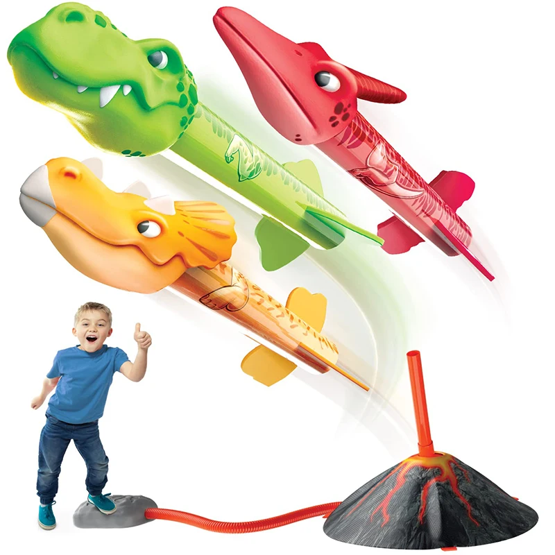 UmaUbaby Toy Soaring Dinosaur Outdoor Play Set Foot Launcher Toys Kids Jump Sport Games Toys for Children Gifts