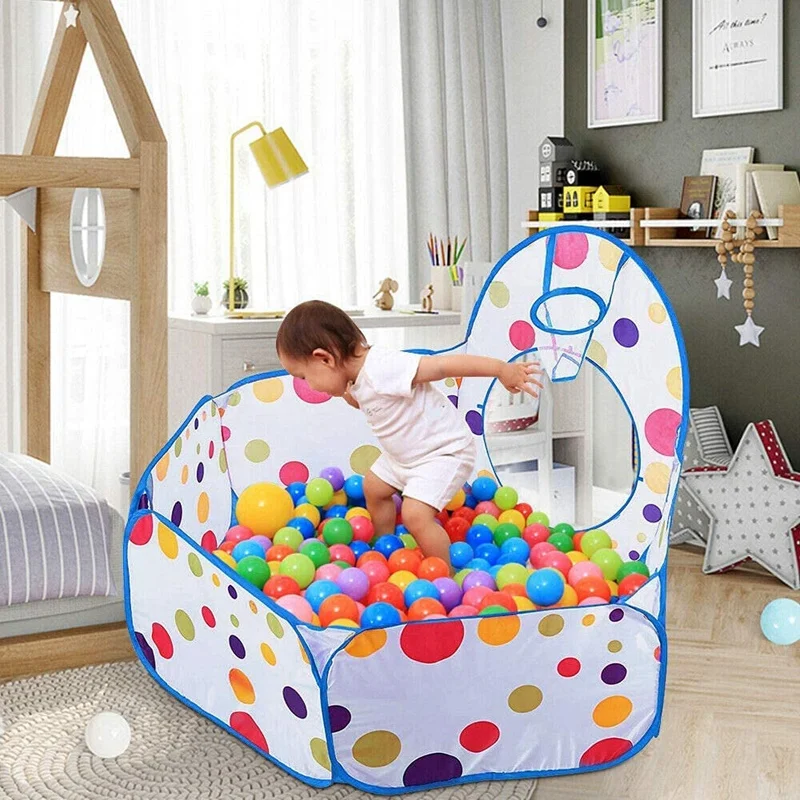 Tente de jeu pour enfants avec tunnel de jeu, fosse à balles, intérieur ou extérieur, meilleur cadeau pour les enfants, 3 en 1