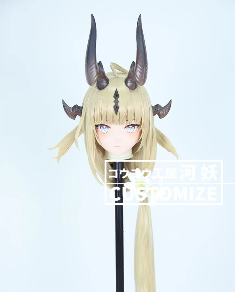 

C-58-51 Customize Full Head Resin Cartoon Cosplay Japanese Character Anime Role Play Crossdress Kigurumi Mask With Back Shell