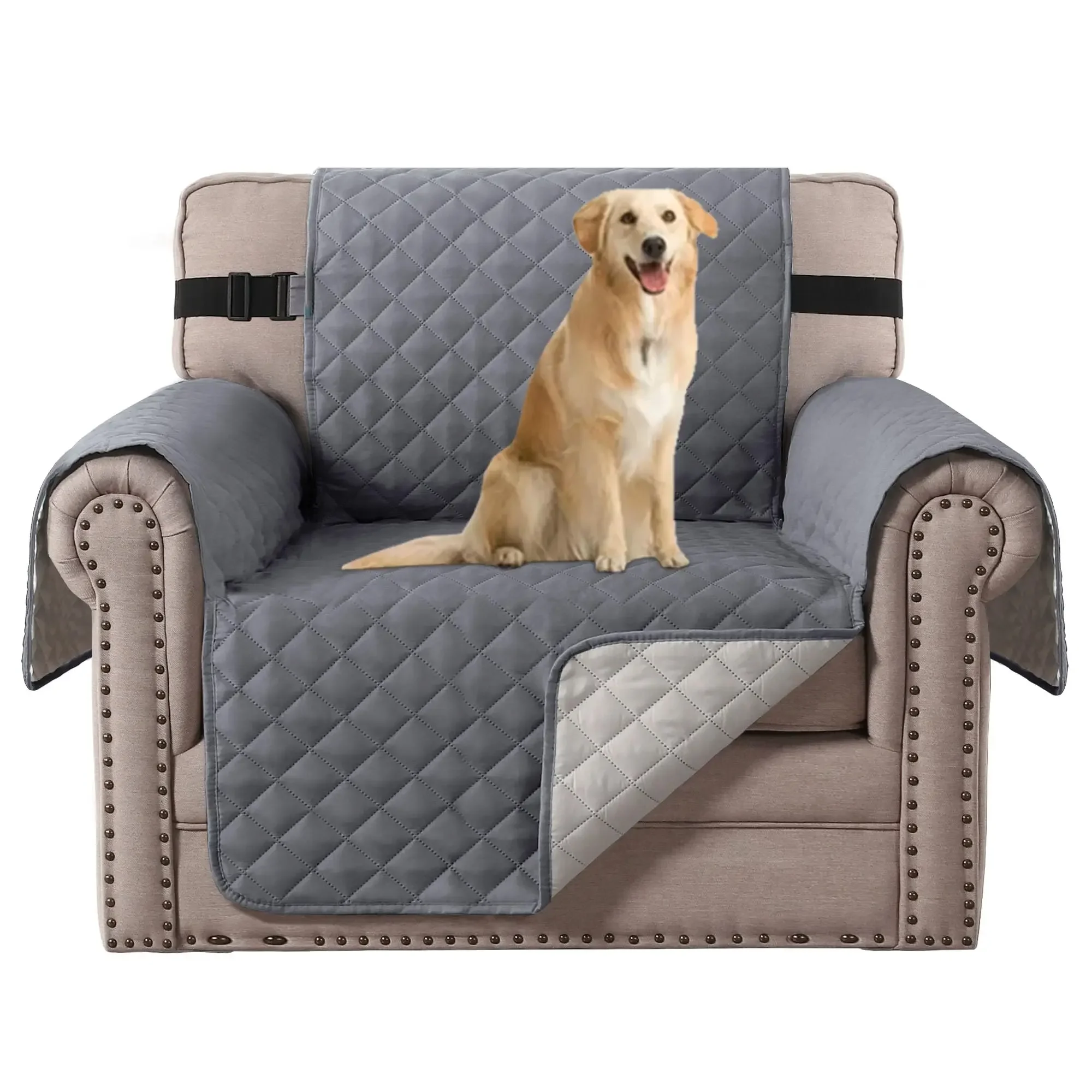 Recliner Chair Cover for Cat Dogs Pet Armchair Slipcover Non-Slip Sofa Slipcover Washable Furniture Protector for Kid Room Decor