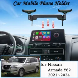 For Nissan Armada Y62 2021~2024 New Magnetic MagSafe Screen Car Mobile Phone Holder GPS Bracket Gravity Stand Auto Accessories