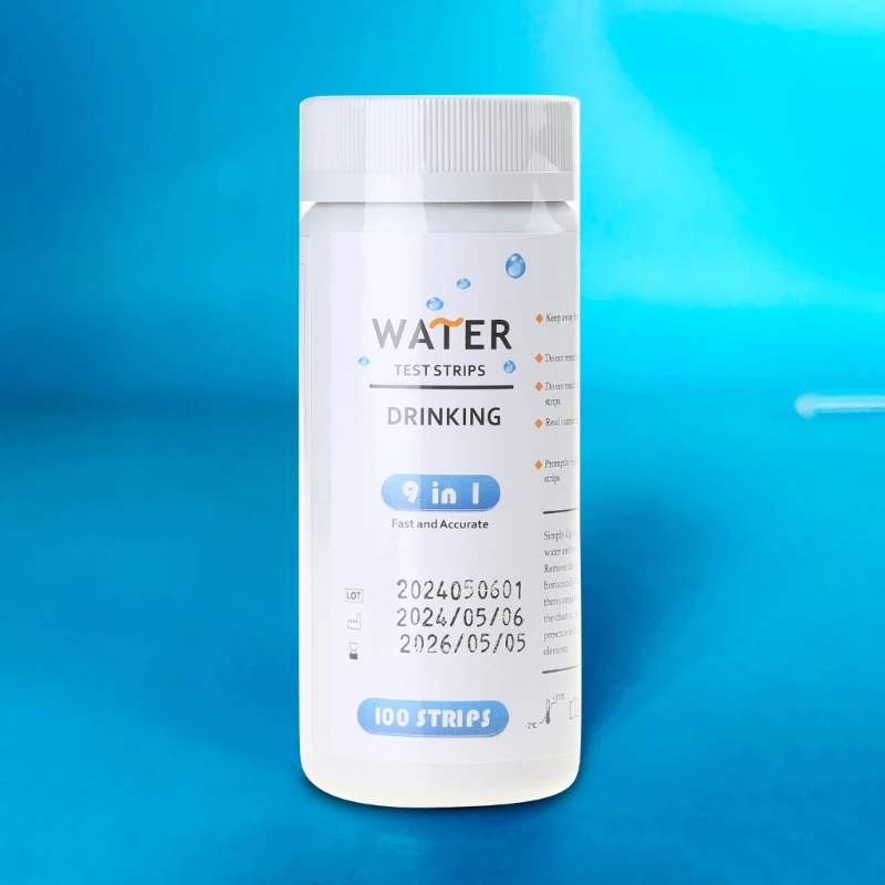 KX4B 100pcs Water Quality Test Strips Pool Multiple Parameters Carbonate Test Kits