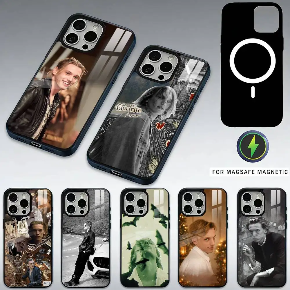 

J-Jamie Campbell Bower Phone Case For iPhone17,16,15,14,13,12,11 Plus,Pro Max Magnetic For Magsafe Wireless Charging