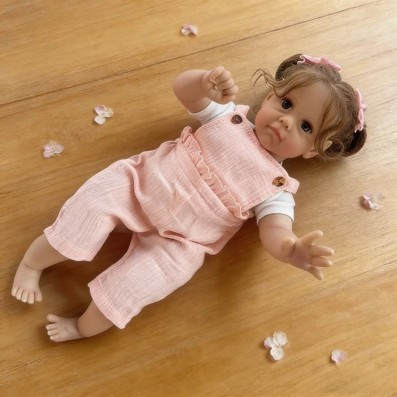 

Кукла-младенец Мэгги из хлопка, 55 см, с вшитыми волосами